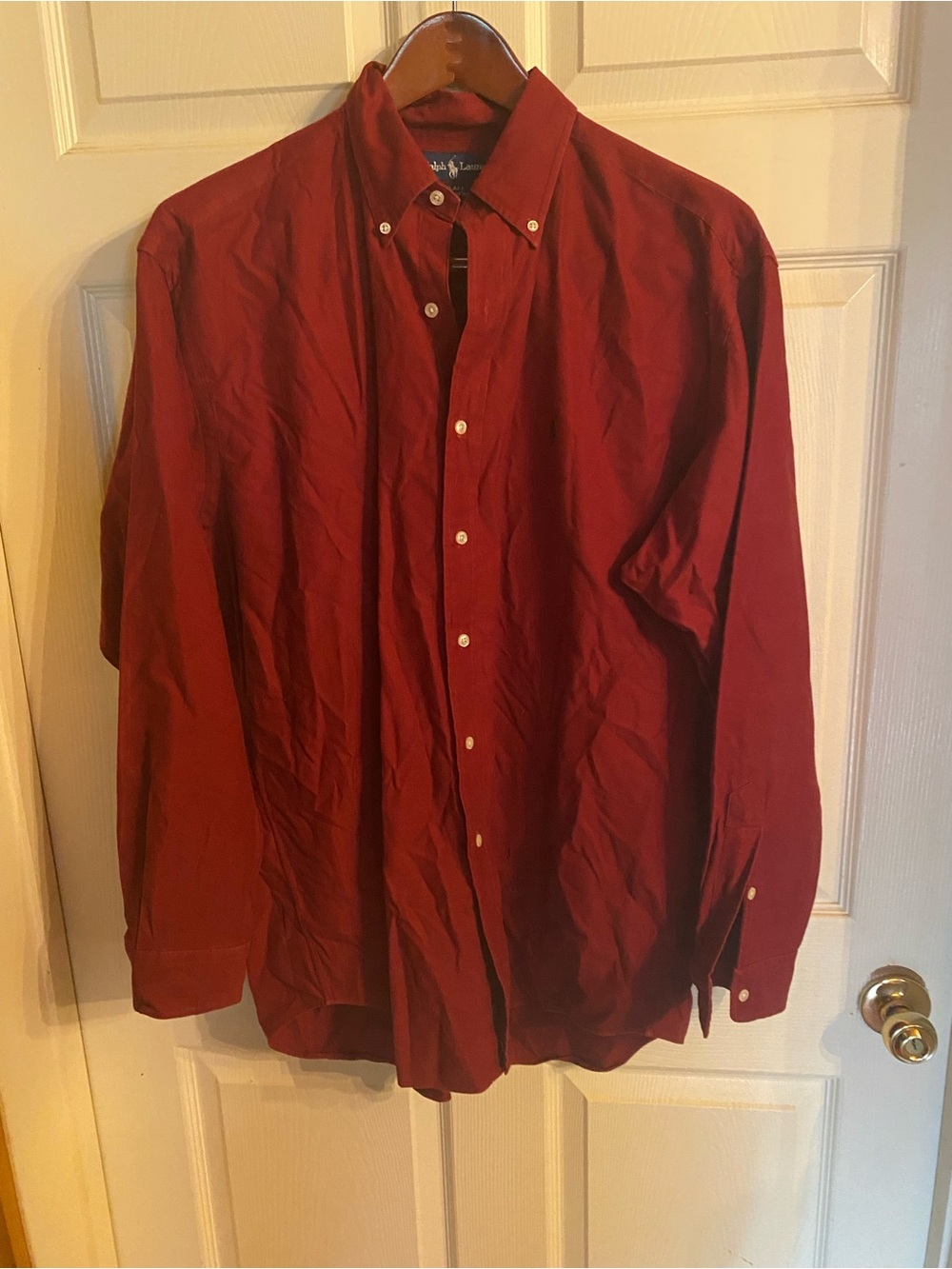Ralph Lauren Men's Button-Down Shirt - Dark Red